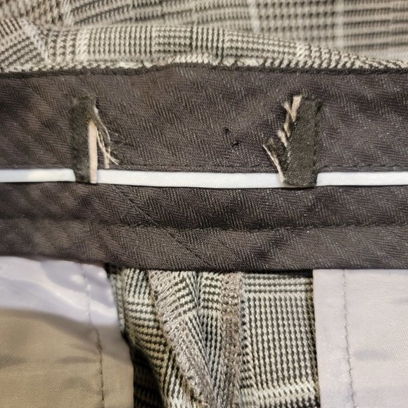 Banana Republic Ryan Pant Size 6 Gray Black Plaid Straight Leg Mid Rise NWOT NEW - Picture 7 of 8